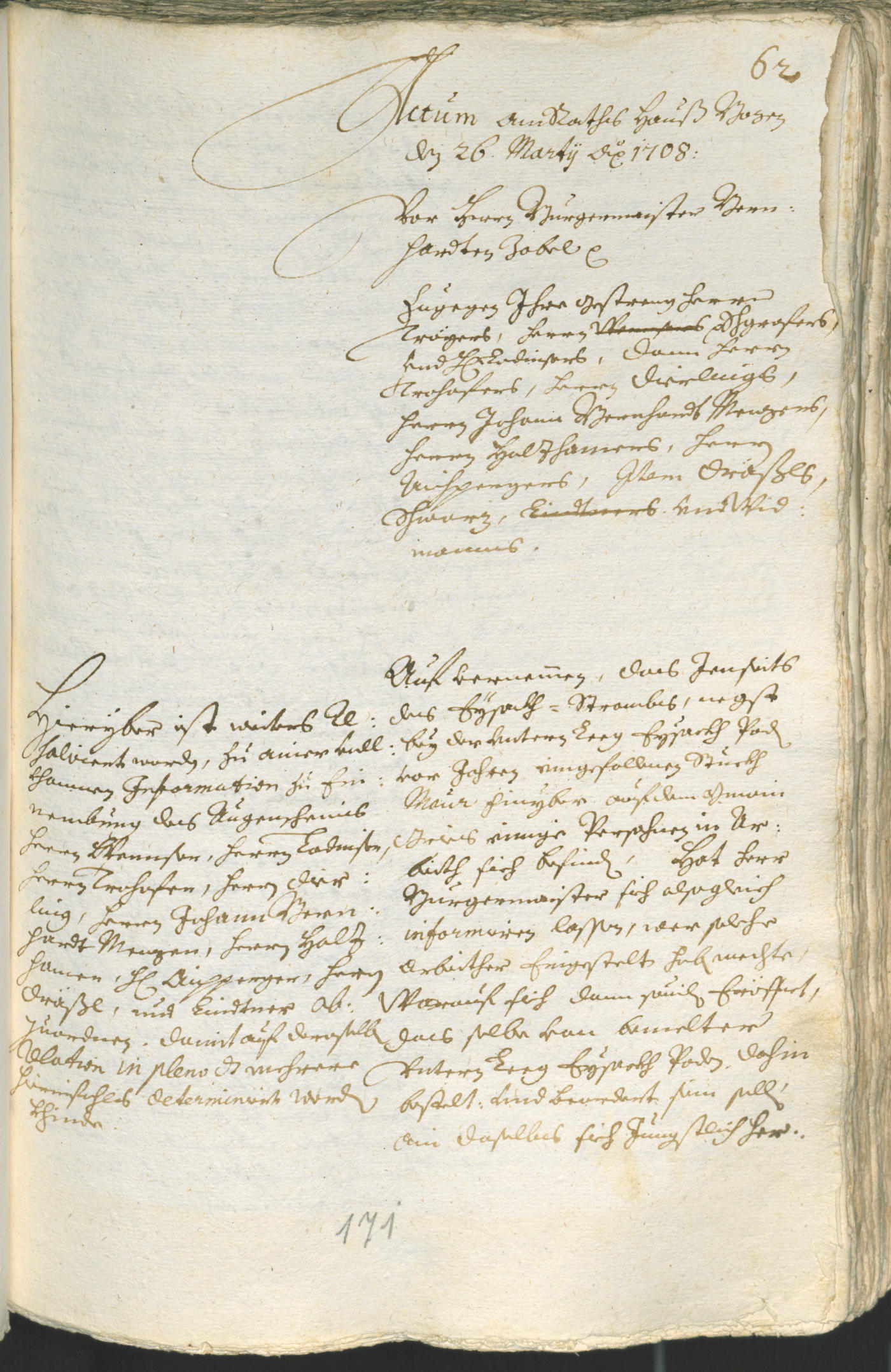 Civic Archives of Bozen-Bolzano - BOhisto Ratsprotokoll 1708/11 