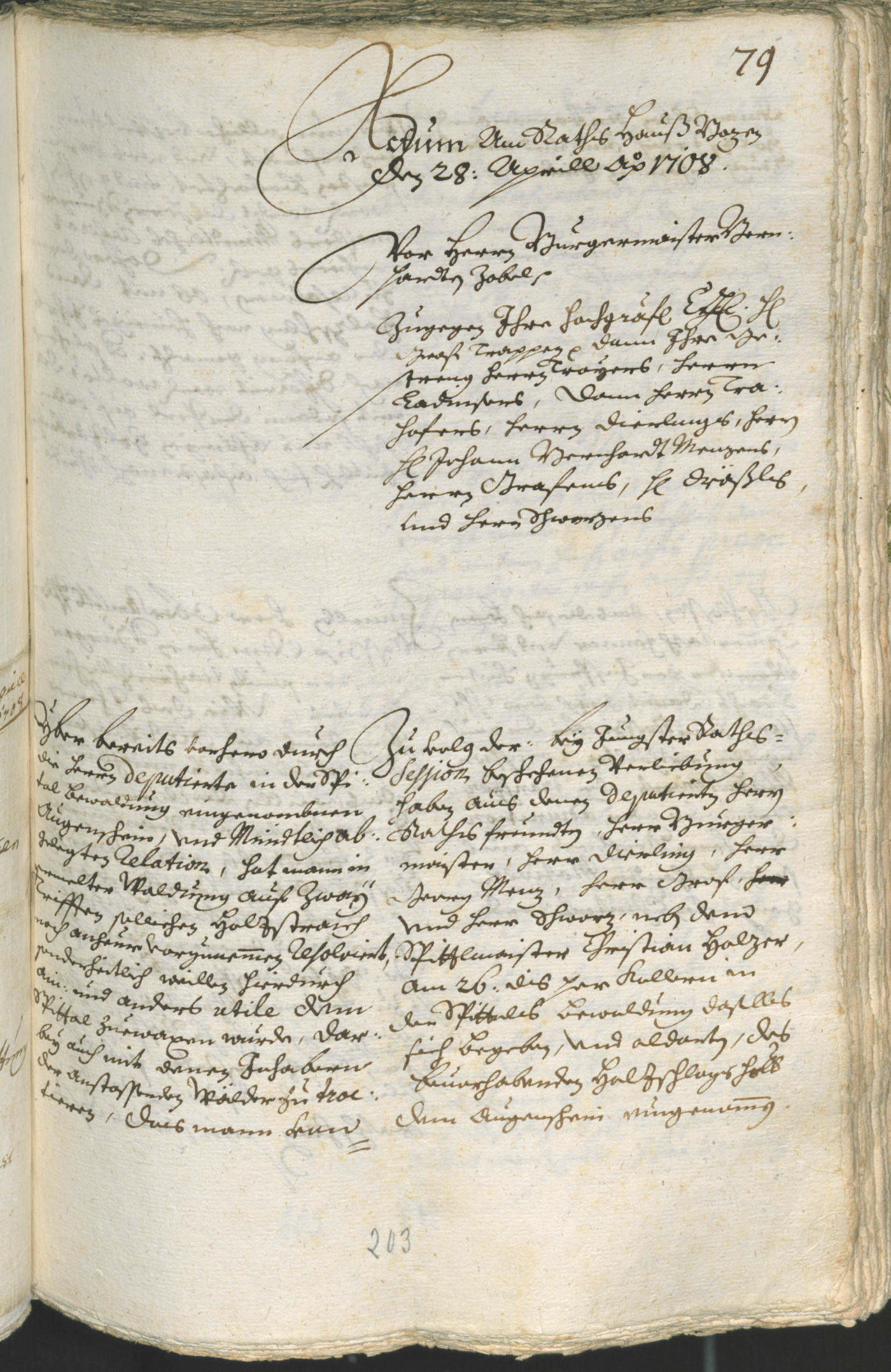 Civic Archives of Bozen-Bolzano - BOhisto Ratsprotokoll 1708/11 