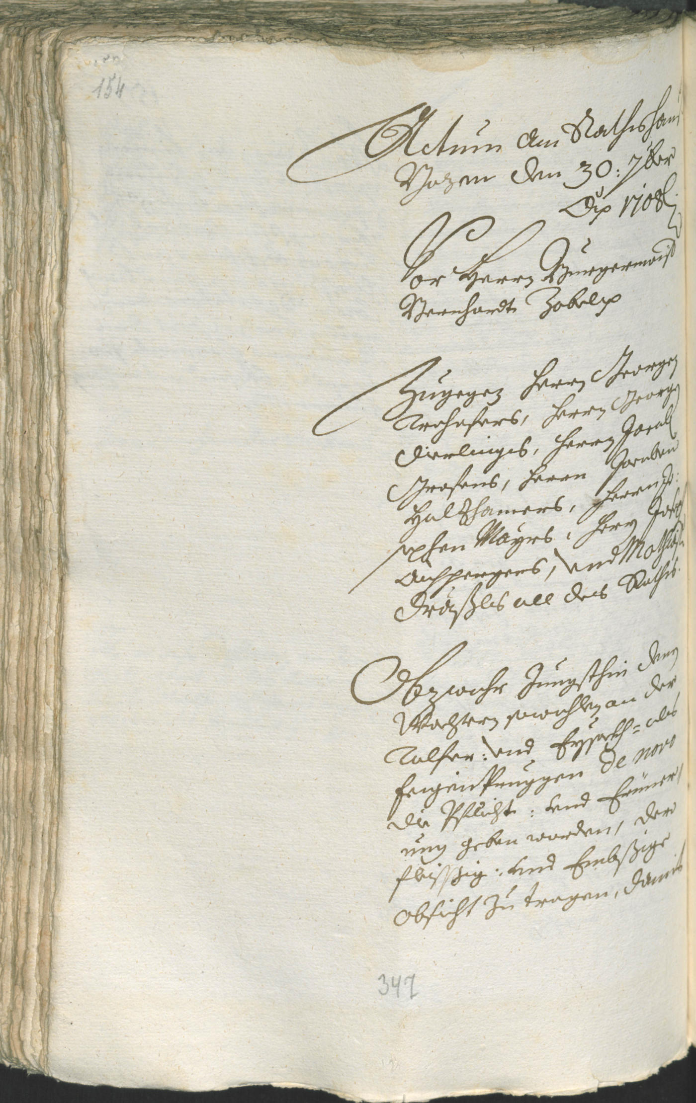 Stadtarchiv Bozen - BOhisto Ratsprotokoll 1708/11 