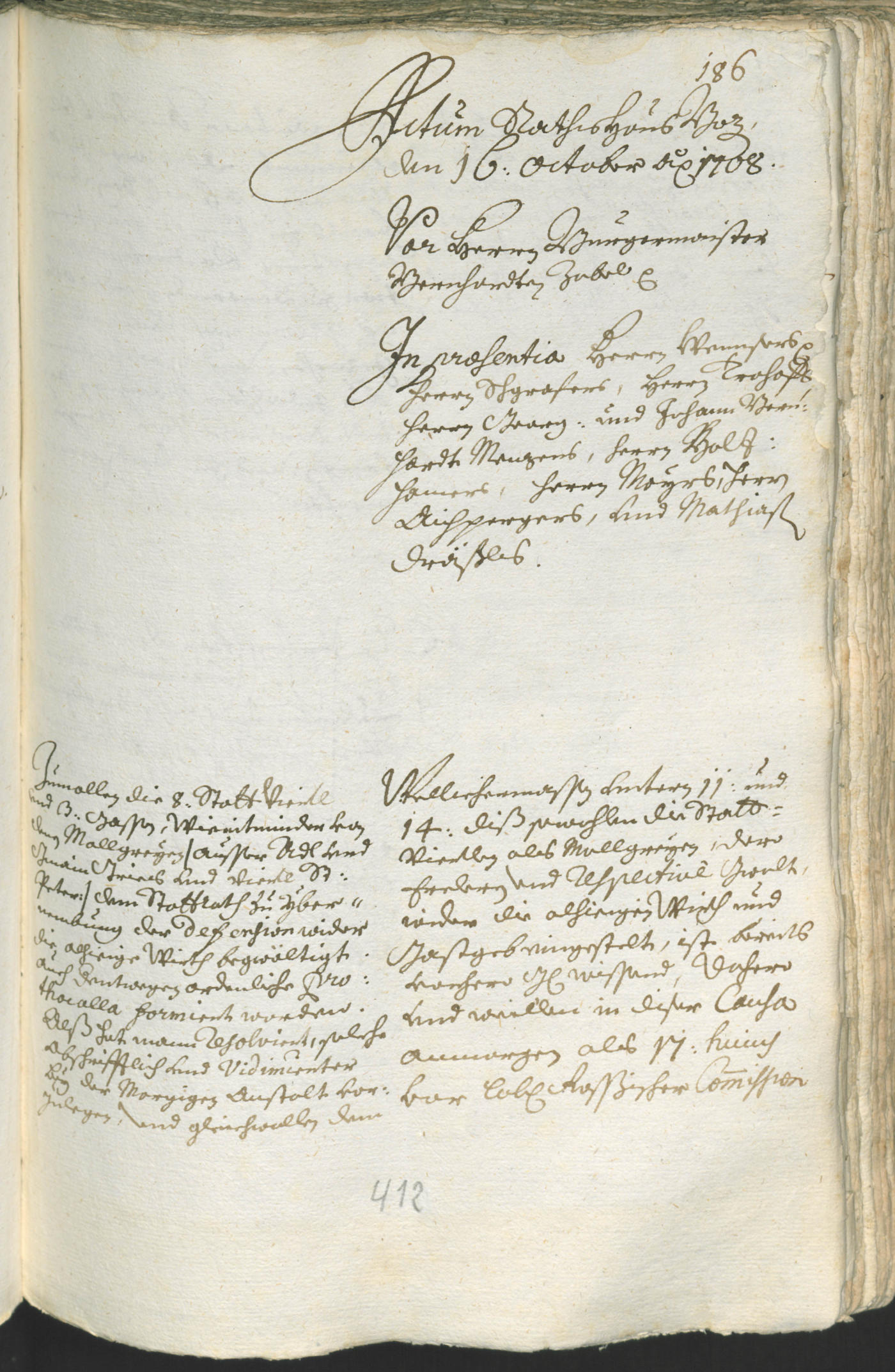 Archivio Storico della Città di Bolzano - BOhisto protocollo consiliare 1708/11 