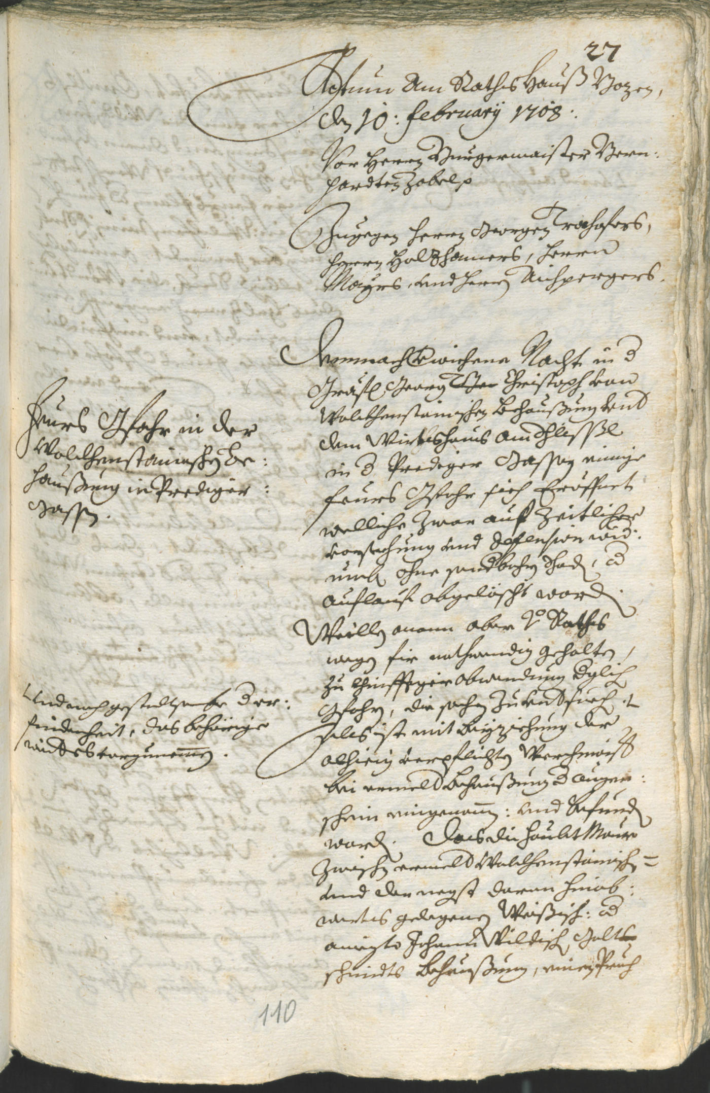 Civic Archives of Bozen-Bolzano - BOhisto Ratsprotokoll 1708/11 