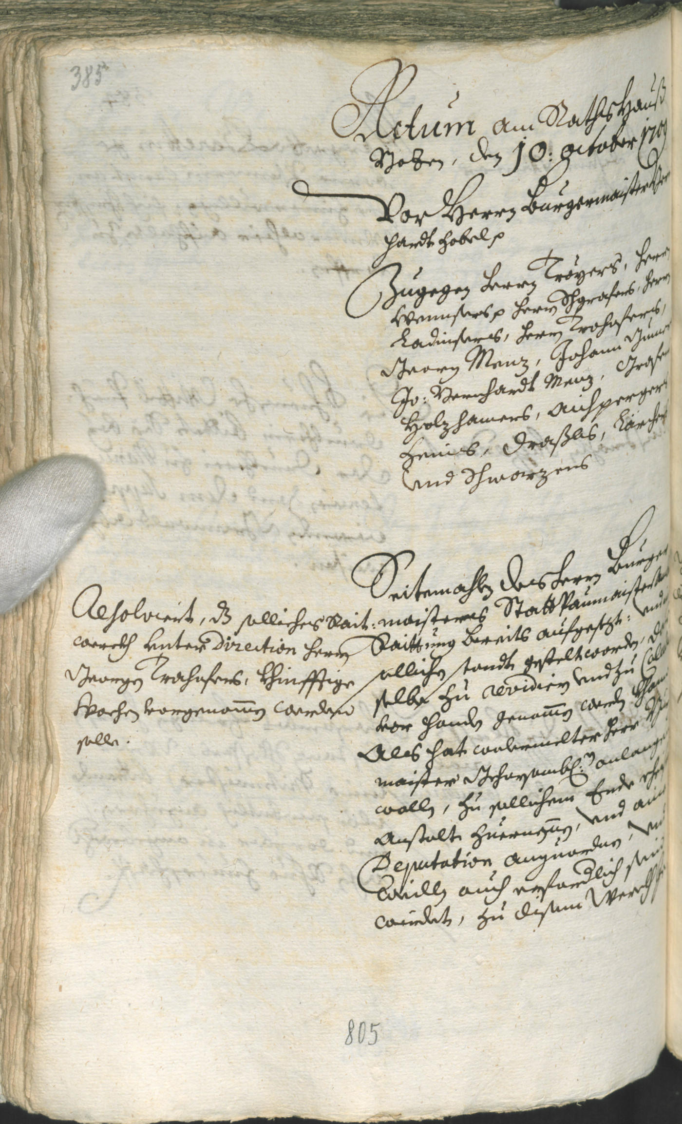 Civic Archives of Bozen-Bolzano - BOhisto Ratsprotokoll 1708/11 