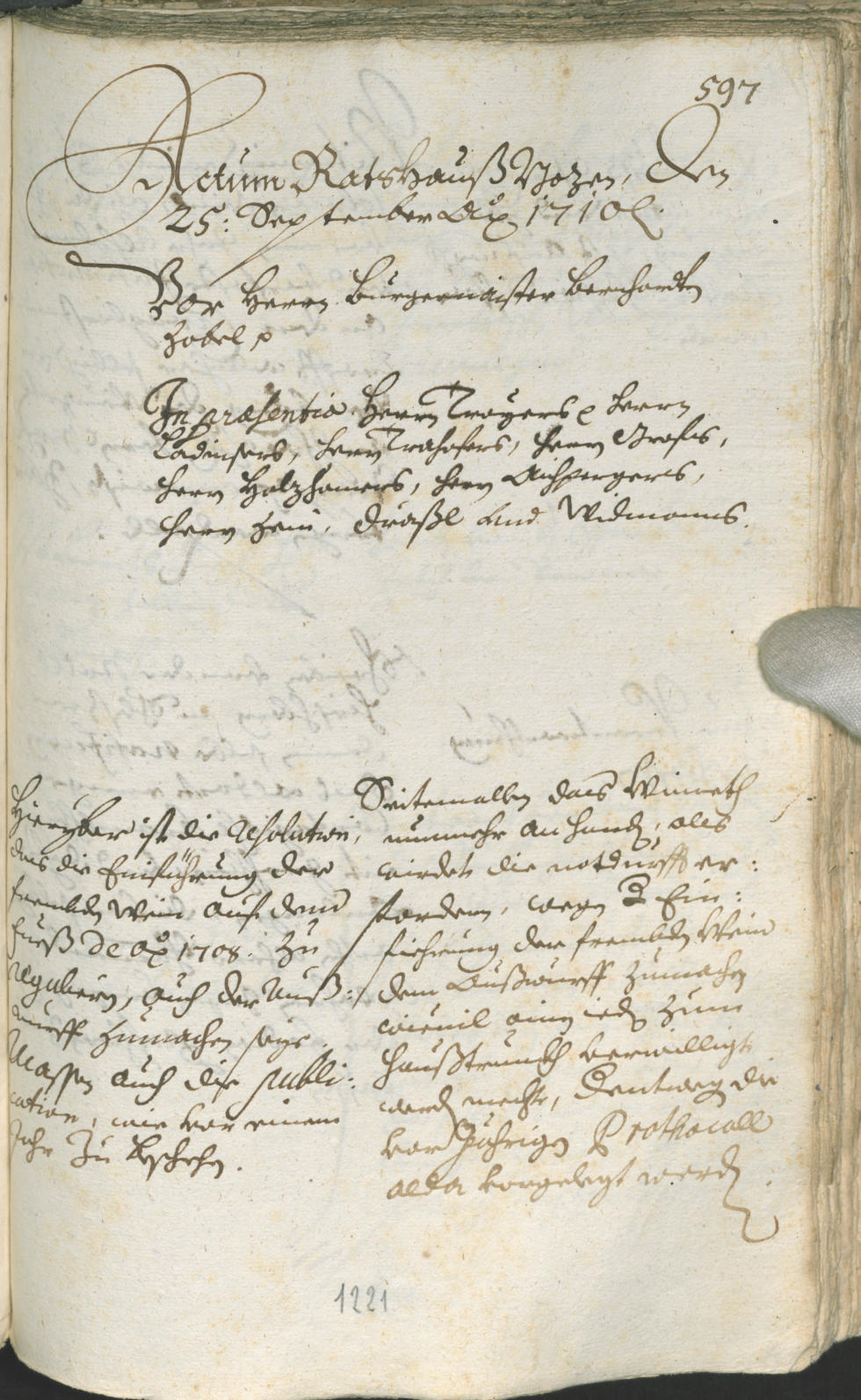 Civic Archives of Bozen-Bolzano - BOhisto Ratsprotokoll 1708/11 