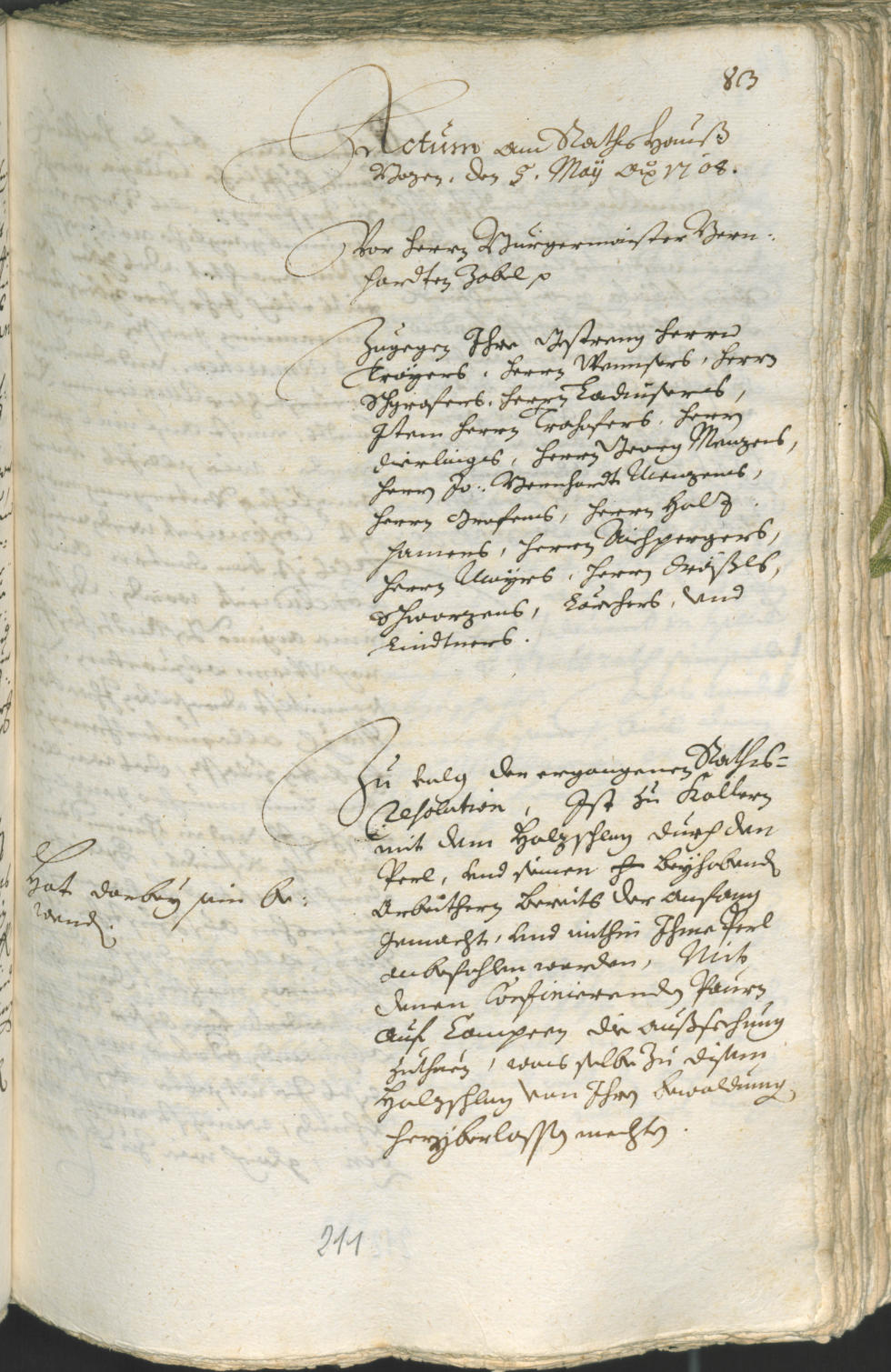 Civic Archives of Bozen-Bolzano - BOhisto Ratsprotokoll 1708/11 