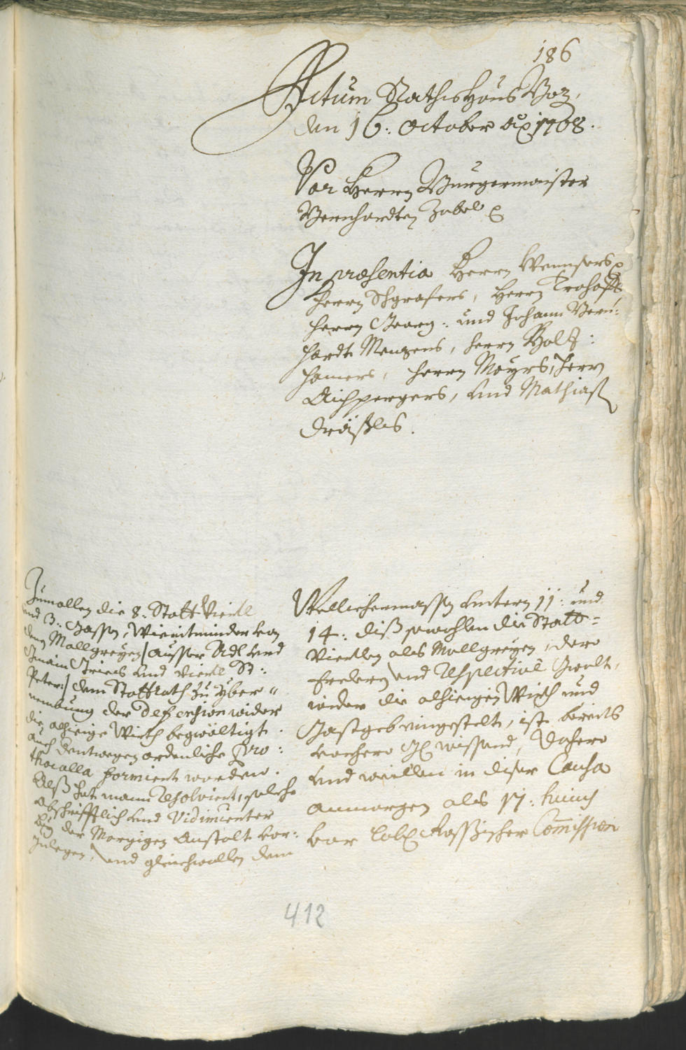 Archivio Storico della Città di Bolzano - BOhisto protocollo consiliare 1708/11 