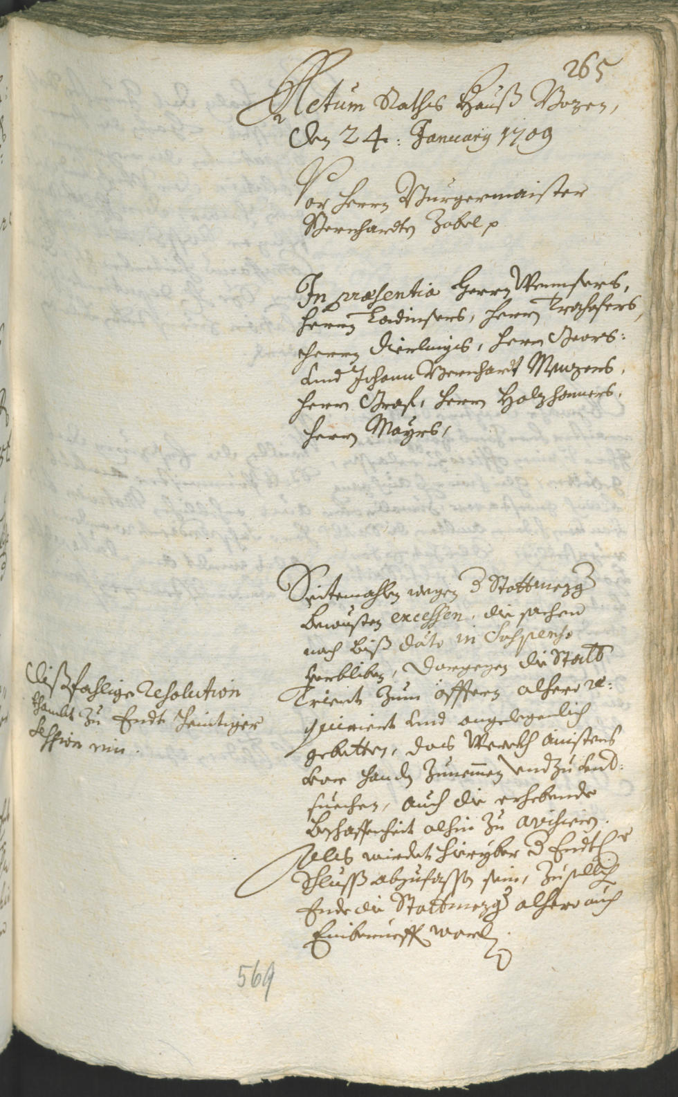 Stadtarchiv Bozen - BOhisto Ratsprotokoll 1708/11 
