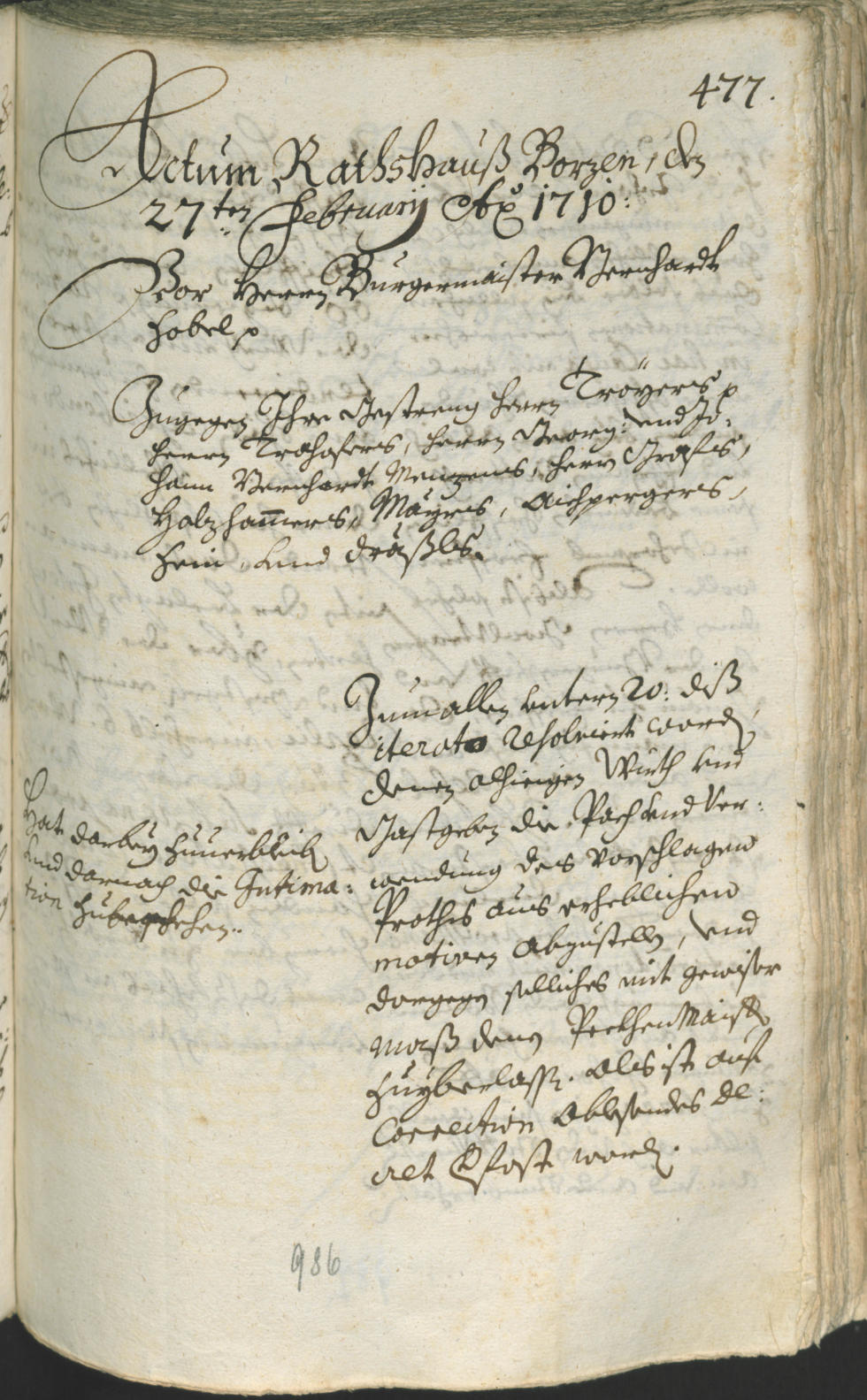 Civic Archives of Bozen-Bolzano - BOhisto Ratsprotokoll 1708/11 
