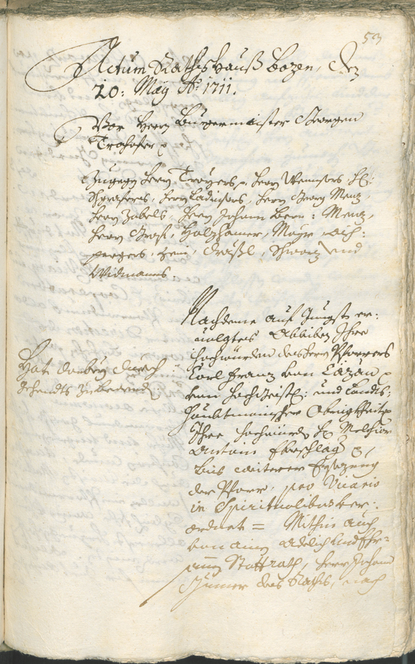 Civic Archives of Bozen-Bolzano - BOhisto Ratsprotokoll 1711/14 