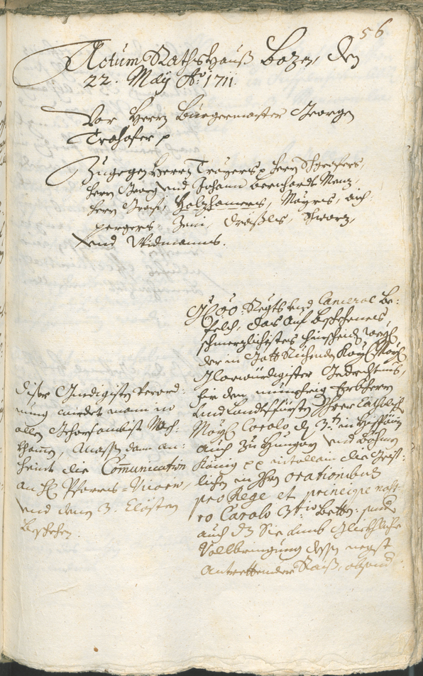 Civic Archives of Bozen-Bolzano - BOhisto Ratsprotokoll 1711/14 