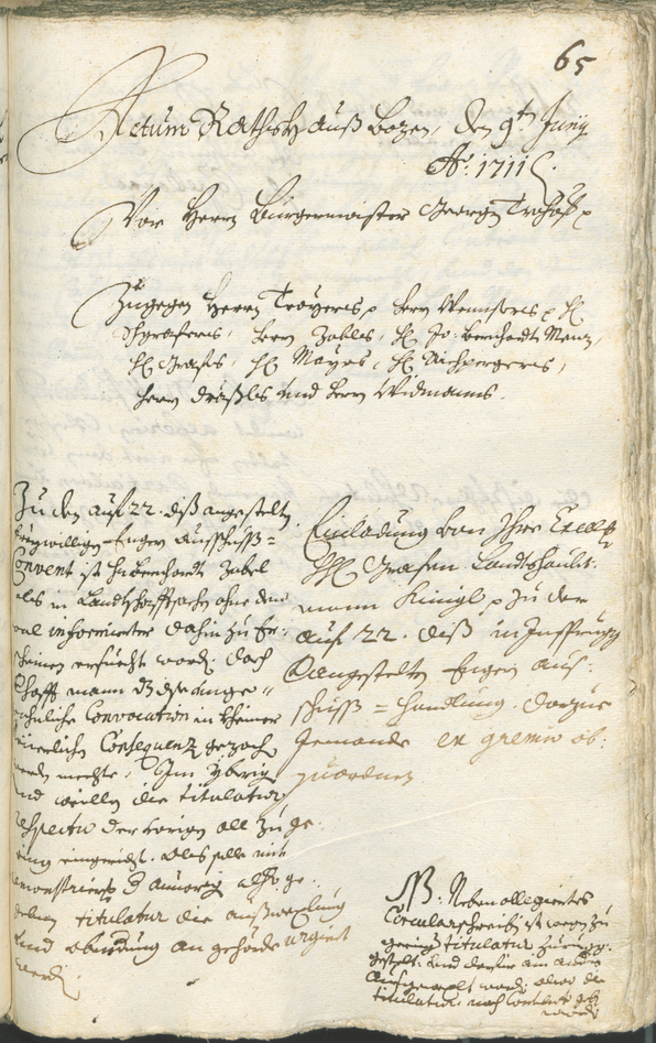 Civic Archives of Bozen-Bolzano - BOhisto Ratsprotokoll 1711/14 