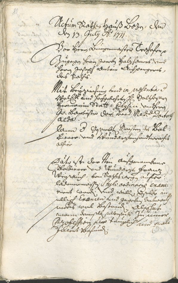 Stadtarchiv Bozen - BOhisto Ratsprotokoll 1711/14 