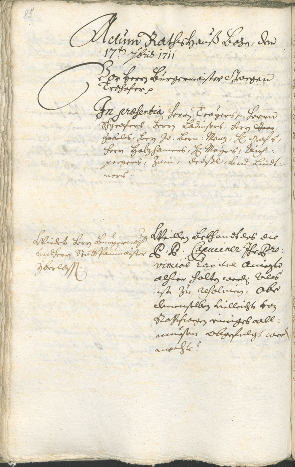 Civic Archives of Bozen-Bolzano - BOhisto Ratsprotokoll 1711/14 