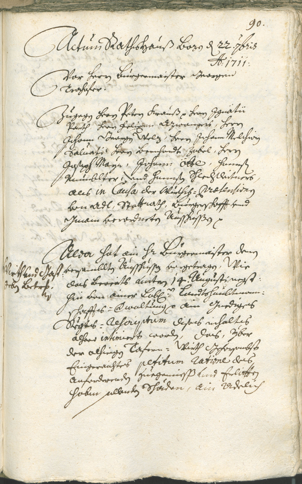 Civic Archives of Bozen-Bolzano - BOhisto Ratsprotokoll 1711/14 