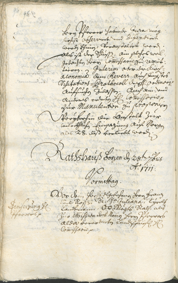 Civic Archives of Bozen-Bolzano - BOhisto Ratsprotokoll 1711/14 