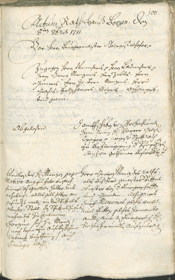 Civic Archives of Bozen-Bolzano - BOhisto Ratsprotokoll 1711/14 