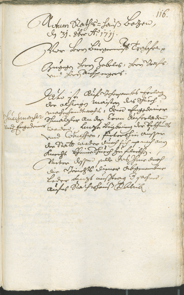 Stadtarchiv Bozen - BOhisto Ratsprotokoll 1711/14 