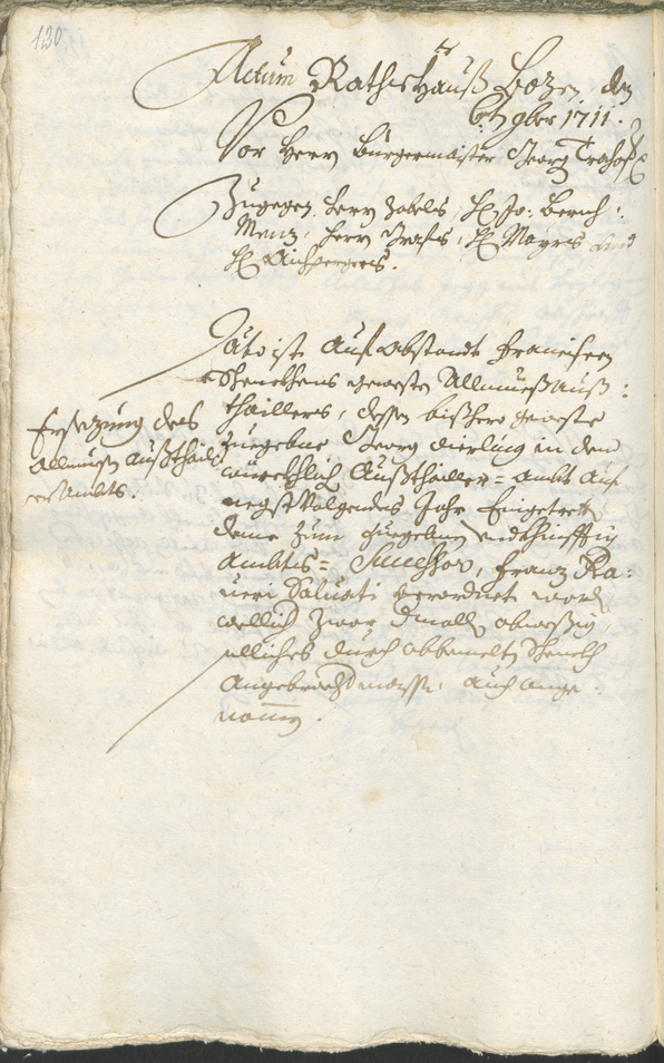 Civic Archives of Bozen-Bolzano - BOhisto Ratsprotokoll 1711/14 