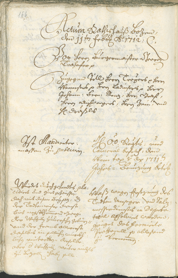 Archivio Storico della Città di Bolzano - BOhisto protocollo consiliare 1711/14 