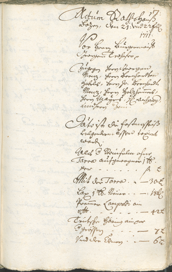 Civic Archives of Bozen-Bolzano - BOhisto Ratsprotokoll 1711/14 