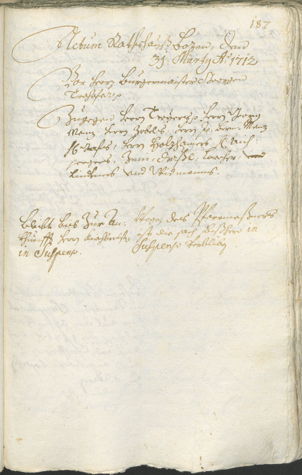 Stadtarchiv Bozen - BOhisto Ratsprotokoll 1711/14 