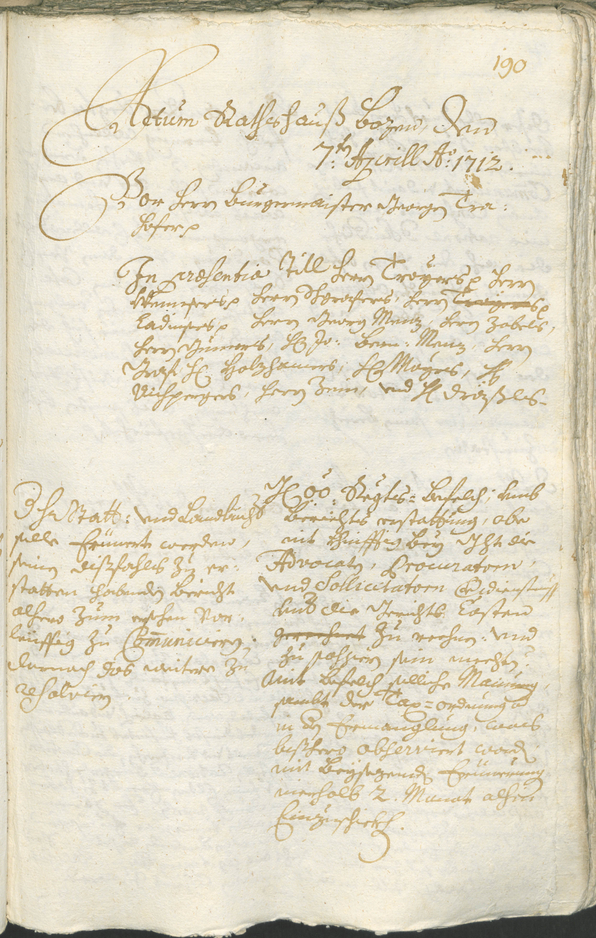 Civic Archives of Bozen-Bolzano - BOhisto Ratsprotokoll 1711/14 