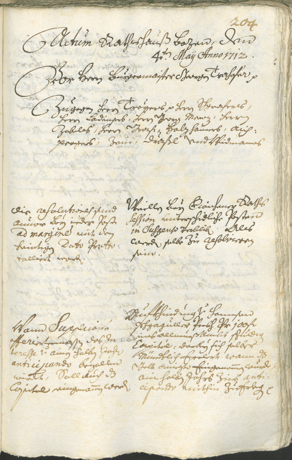 Civic Archives of Bozen-Bolzano - BOhisto Ratsprotokoll 1711/14 