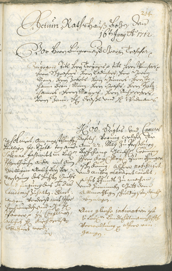 Civic Archives of Bozen-Bolzano - BOhisto Ratsprotokoll 1711/14 