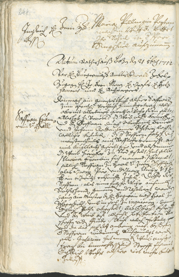 Archivio Storico della Città di Bolzano - BOhisto protocollo consiliare 1711/14 