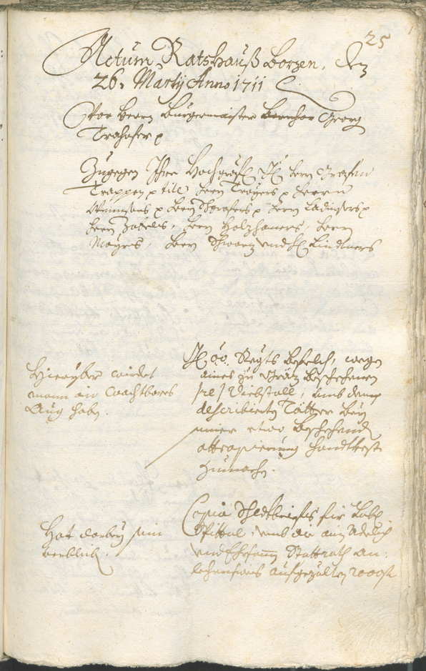 Civic Archives of Bozen-Bolzano - BOhisto Ratsprotokoll 1711/14 