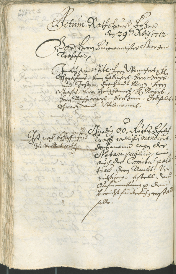 Stadtarchiv Bozen - BOhisto Ratsprotokoll 1711/14 