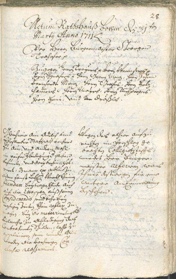 Civic Archives of Bozen-Bolzano - BOhisto Ratsprotokoll 1711/14 