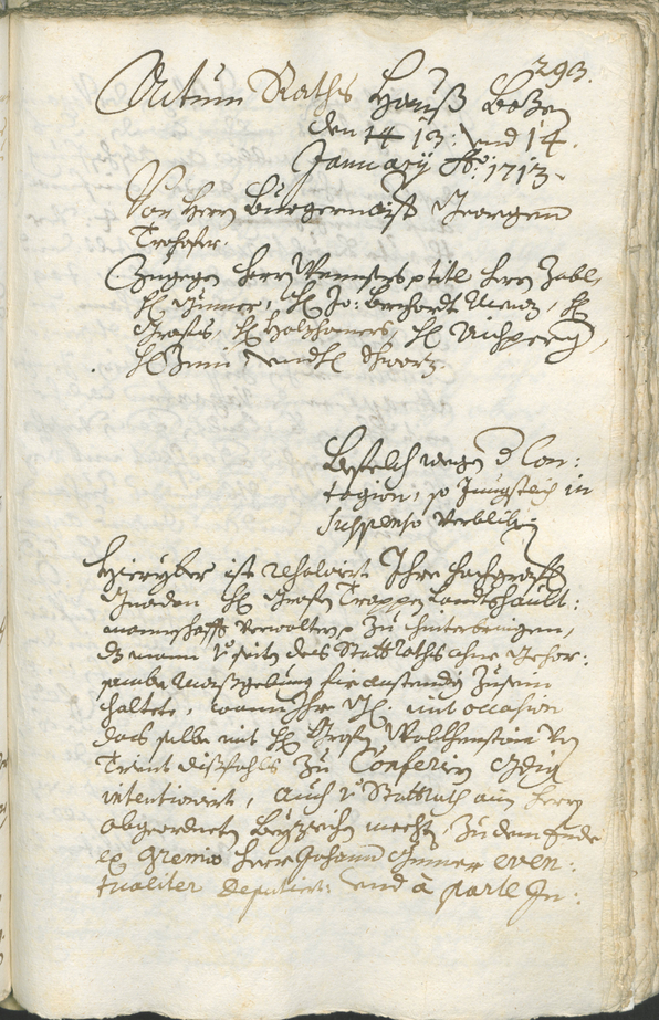 Stadtarchiv Bozen - BOhisto Ratsprotokoll 1711/14 