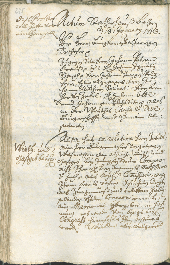 Stadtarchiv Bozen - BOhisto Ratsprotokoll 1711/14 