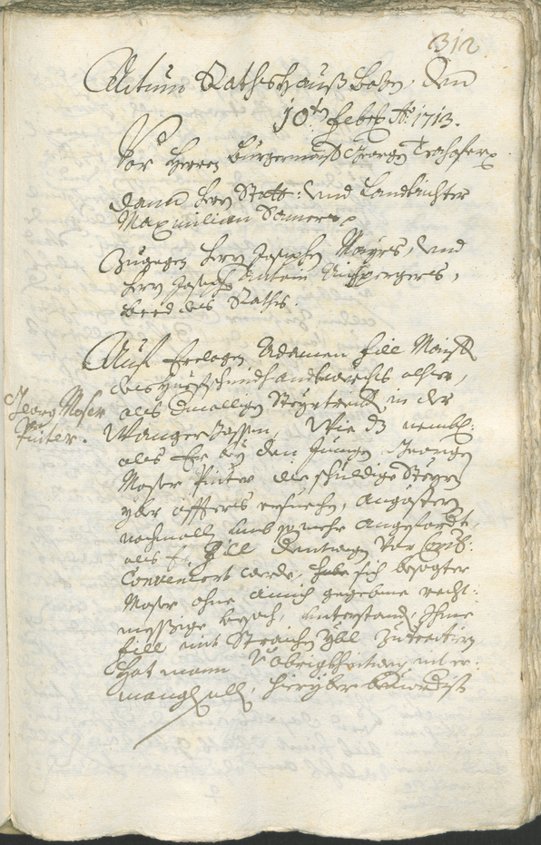 Civic Archives of Bozen-Bolzano - BOhisto Ratsprotokoll 1711/14 