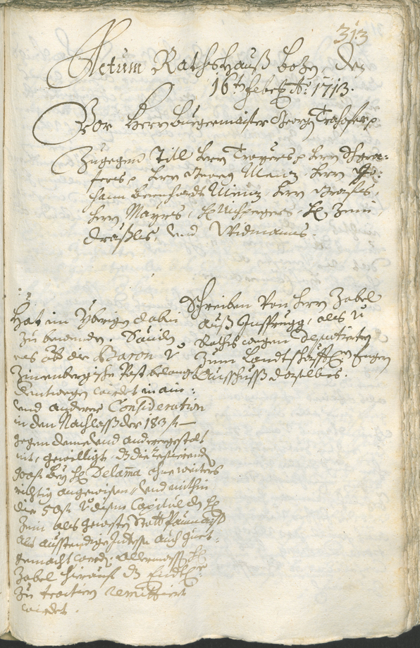 Stadtarchiv Bozen - BOhisto Ratsprotokoll 1711/14 