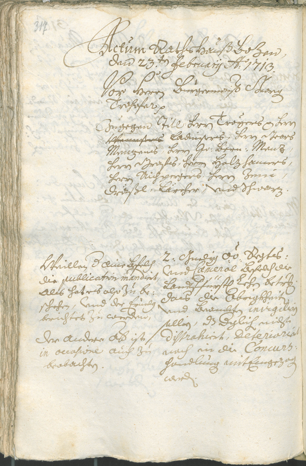 Civic Archives of Bozen-Bolzano - BOhisto Ratsprotokoll 1711/14 