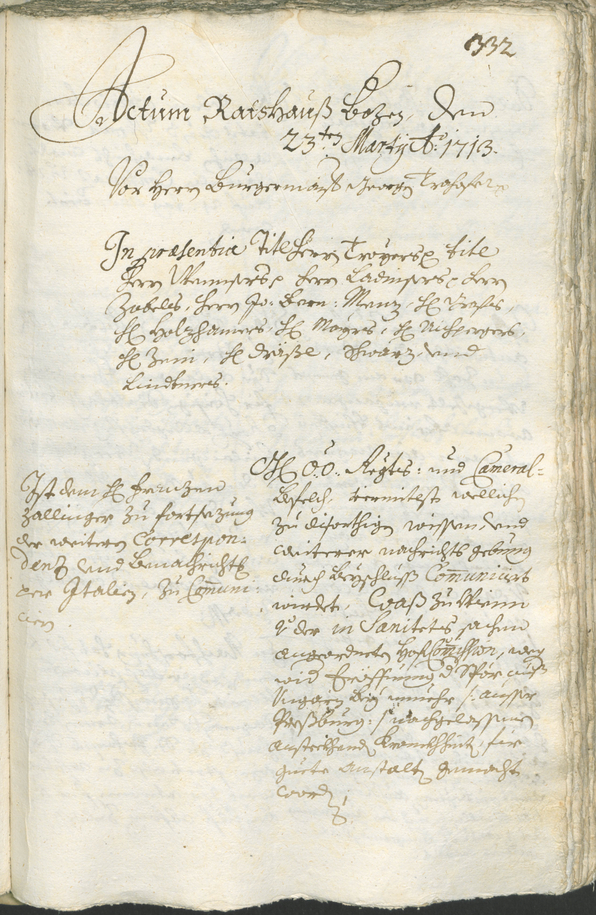 Civic Archives of Bozen-Bolzano - BOhisto Ratsprotokoll 1711/14 