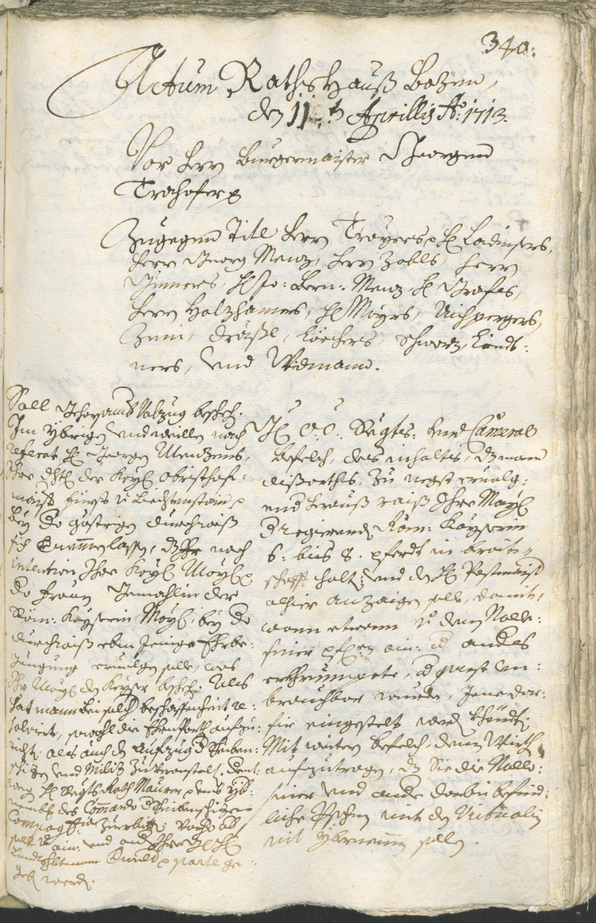 Civic Archives of Bozen-Bolzano - BOhisto Ratsprotokoll 1711/14 