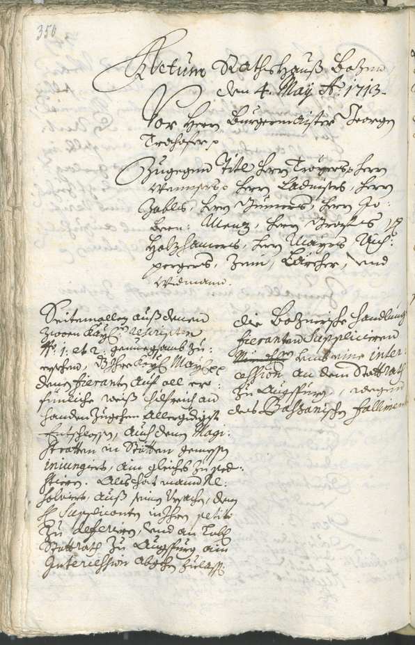 Civic Archives of Bozen-Bolzano - BOhisto Ratsprotokoll 1711/14 