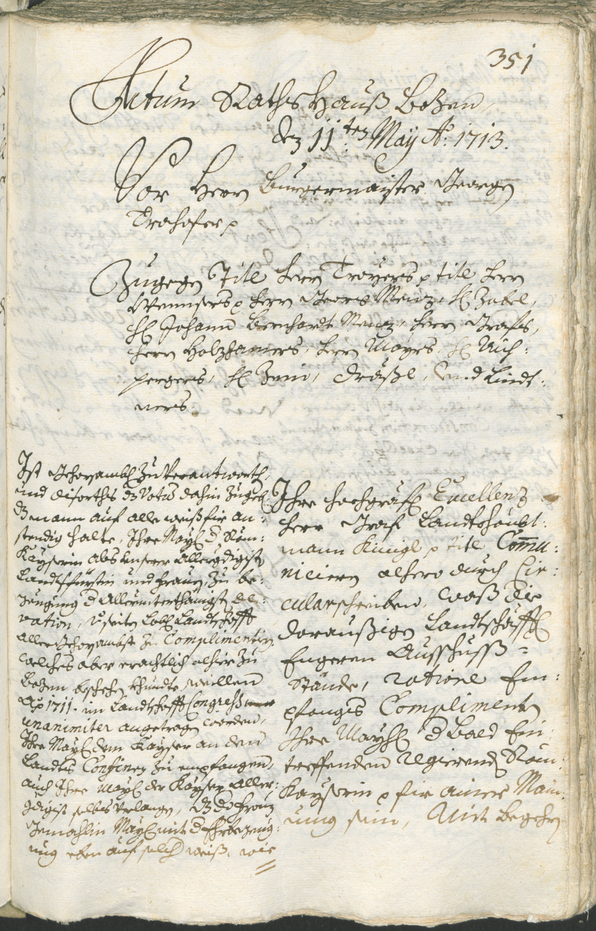 Civic Archives of Bozen-Bolzano - BOhisto Ratsprotokoll 1711/14 