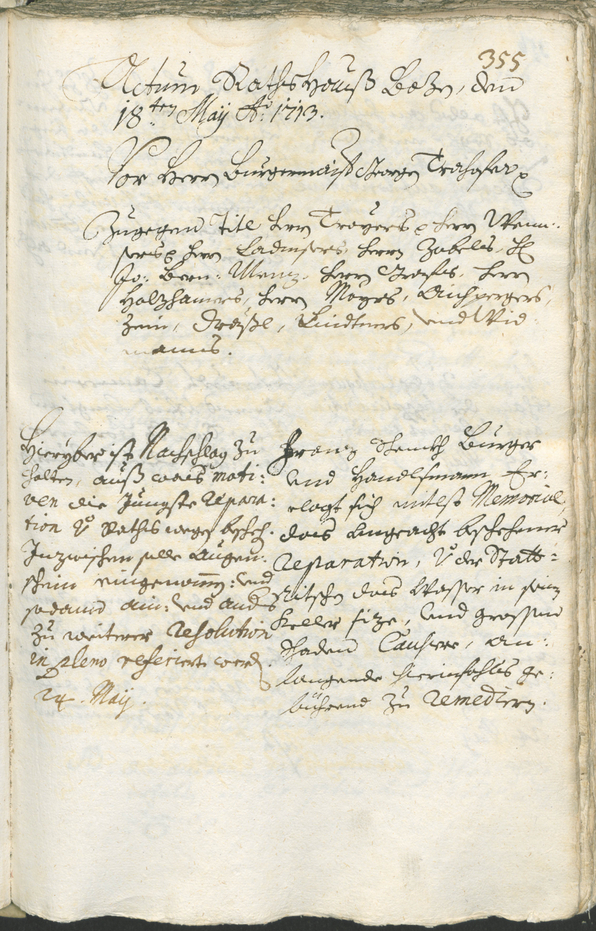 Stadtarchiv Bozen - BOhisto Ratsprotokoll 1711/14 