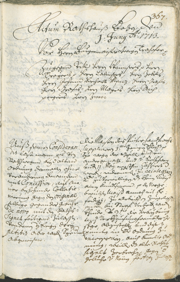 Civic Archives of Bozen-Bolzano - BOhisto Ratsprotokoll 1711/14 