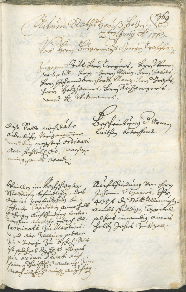 Stadtarchiv Bozen - BOhisto Ratsprotokoll 1711/14 