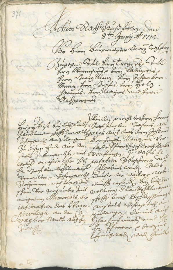 Archivio Storico della Città di Bolzano - BOhisto protocollo consiliare 1711/14 