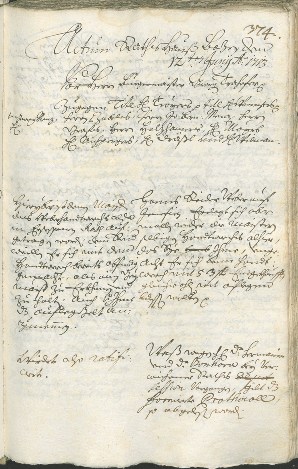 Civic Archives of Bozen-Bolzano - BOhisto Ratsprotokoll 1711/14 