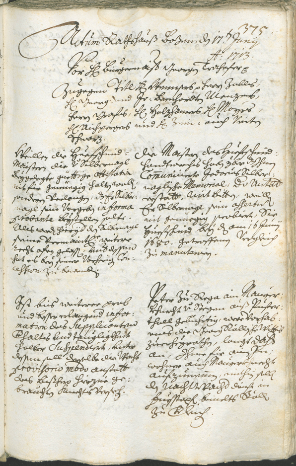 Civic Archives of Bozen-Bolzano - BOhisto Ratsprotokoll 1711/14 