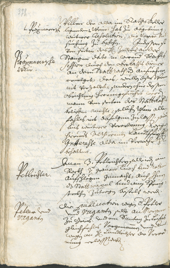 Stadtarchiv Bozen - BOhisto Ratsprotokoll 1711/14 