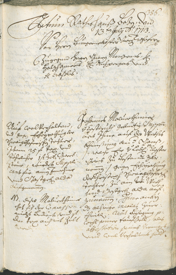 Civic Archives of Bozen-Bolzano - BOhisto Ratsprotokoll 1711/14 