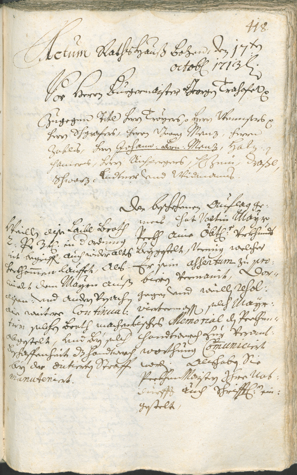 Archivio Storico della Città di Bolzano - BOhisto protocollo consiliare 1711/14 