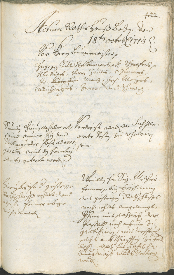 Civic Archives of Bozen-Bolzano - BOhisto Ratsprotokoll 1711/14 